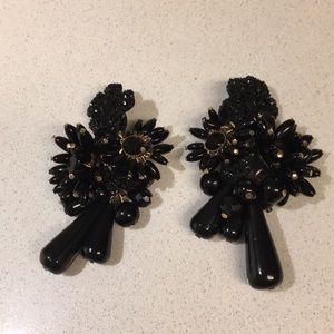 Black Bold Statement Earrings